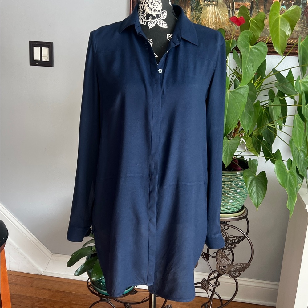 Armani Exchange Dark Blue Button Down Shirt